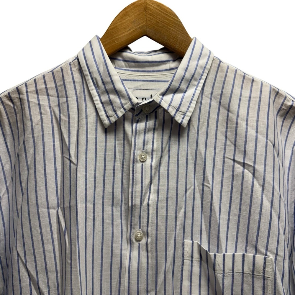 Frank & Eileen "Luke"‎ Men's XL White/Blue Striped Button Front L/S Cotton Shirt